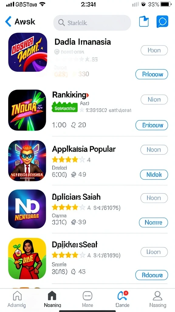 Kartu BINGO dengan desain yang unik.