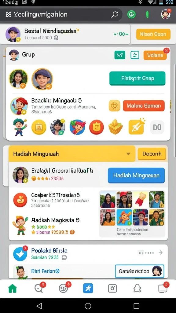 Momen seru saat bermain bersama teman.