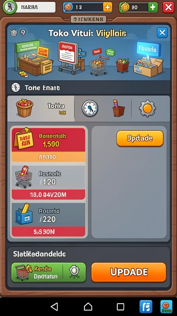 Screenshot menampilkan antarmuka pengguna yang menarik dari NABUNG77.