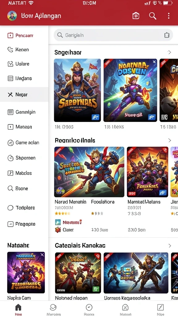 Fitur mode permainan yang seru dan menantang.