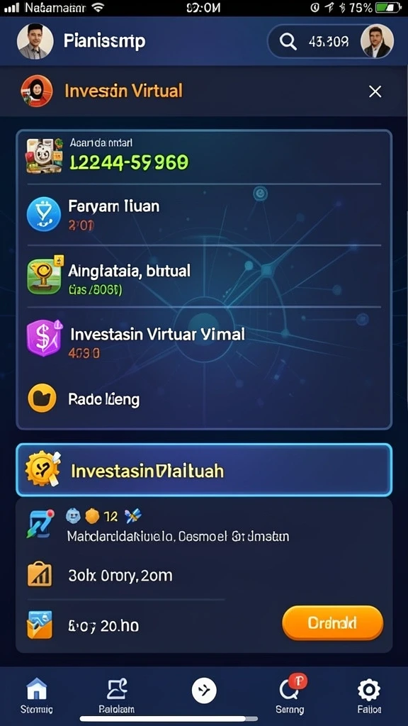 Tangkapan layar interaksi sosial antar pemain dalam SORTOTO.