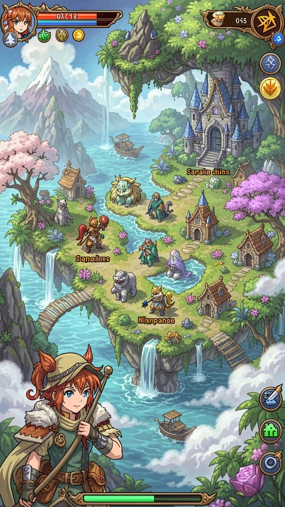Screenshot menunjukkan pemandangan menakjubkan dari level terbaru.